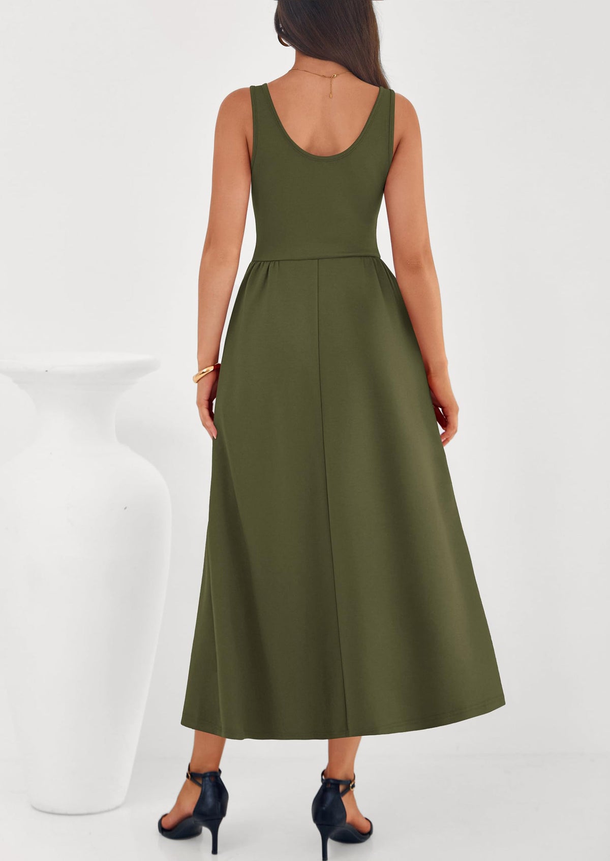 PRETTYGARDEN Summer Sleeveless Maxi Dresses for Women Elegant Classy A Line Tank Formal Midi Long Wedding Guest Dress PRETTYGARDEN