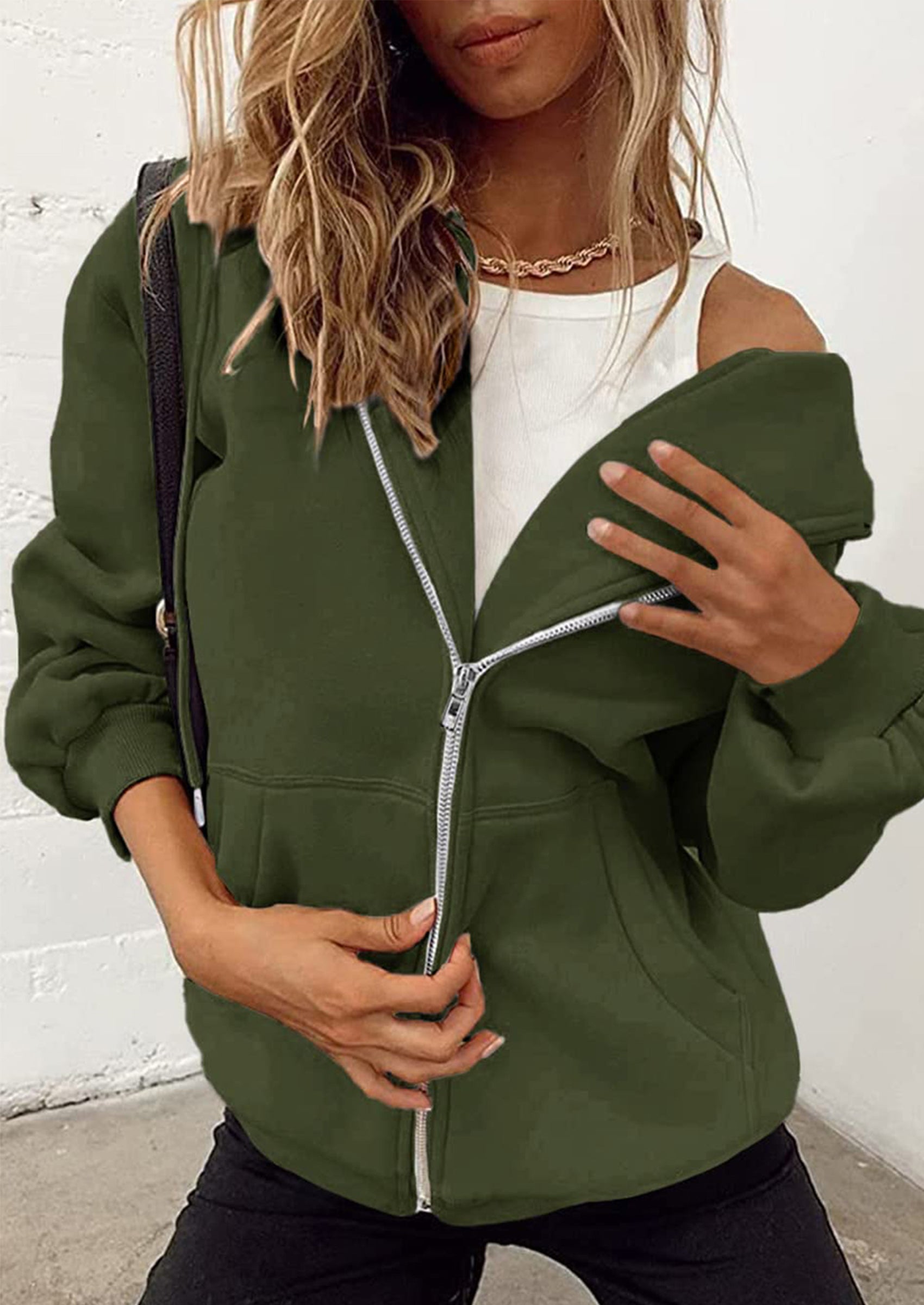 PRETTYGARDEN Women's Zip Up Y2K Hoodies Casual Long Sleeve Sweatshirts Fall Spring Track Jackets with Pockets