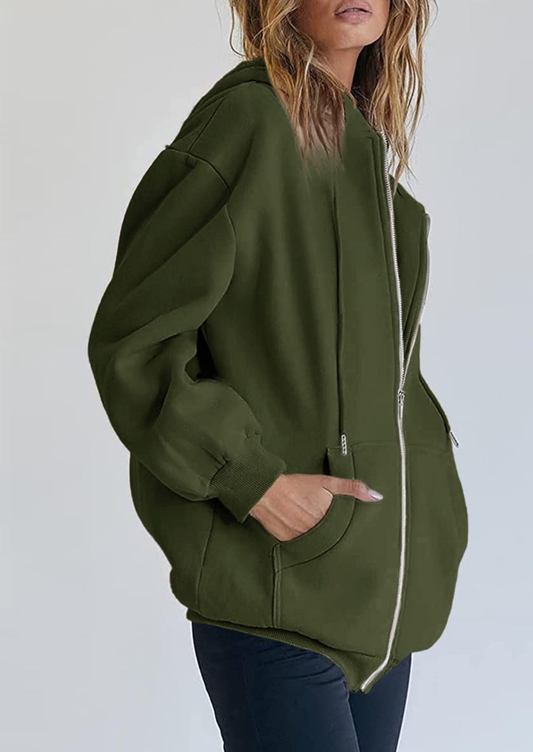 PRETTYGARDEN Women's Zip Up Y2K Hoodies Casual Long Sleeve Sweatshirts Fall Spring Track Jackets with Pockets