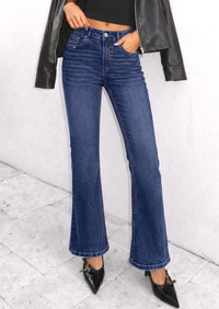PRETTYGARDEN Womens High Waisted Flare Bell Bottom Jeans | Stretchy Trendy, High Waisted Rise, Flare Bell Bottom, Pockets, Dressy Casual Outfits, Fall Winter Fashion Clothing