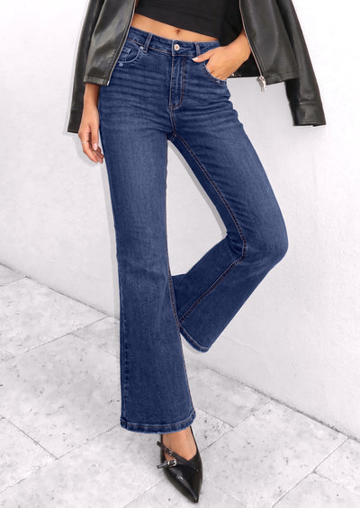 PRETTYGARDEN Womens High Waisted Flare Bell Bottom Jeans | Stretchy Trendy, High Waisted Rise, Flare Bell Bottom, Pockets, Dressy Casual Outfits, Fall Winter Fashion Clothing