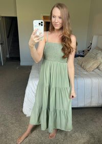 PRETTYGARDEN Women's Summer Maxi Dress Casual Boho Sleeveless Spaghetti Strap Smocked Tiered Long Beach Sundresses PRETTYGARDEN