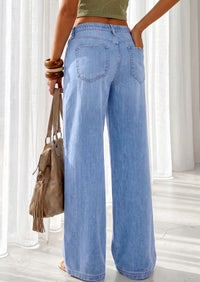 PRETTYGARDEN Womens Wide Leg Jeans High Waisted Stretchy Baggy Straight Leg Drawstring Trendy Denim Pants 2026 Summer