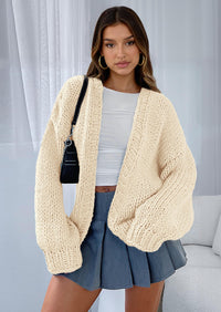 PRETTYGARDEN Cardigan Sweaters for Women Trendy Fall Fashion Long Sleeve Chunky Knit Cardigans Winter Clothing Outfits