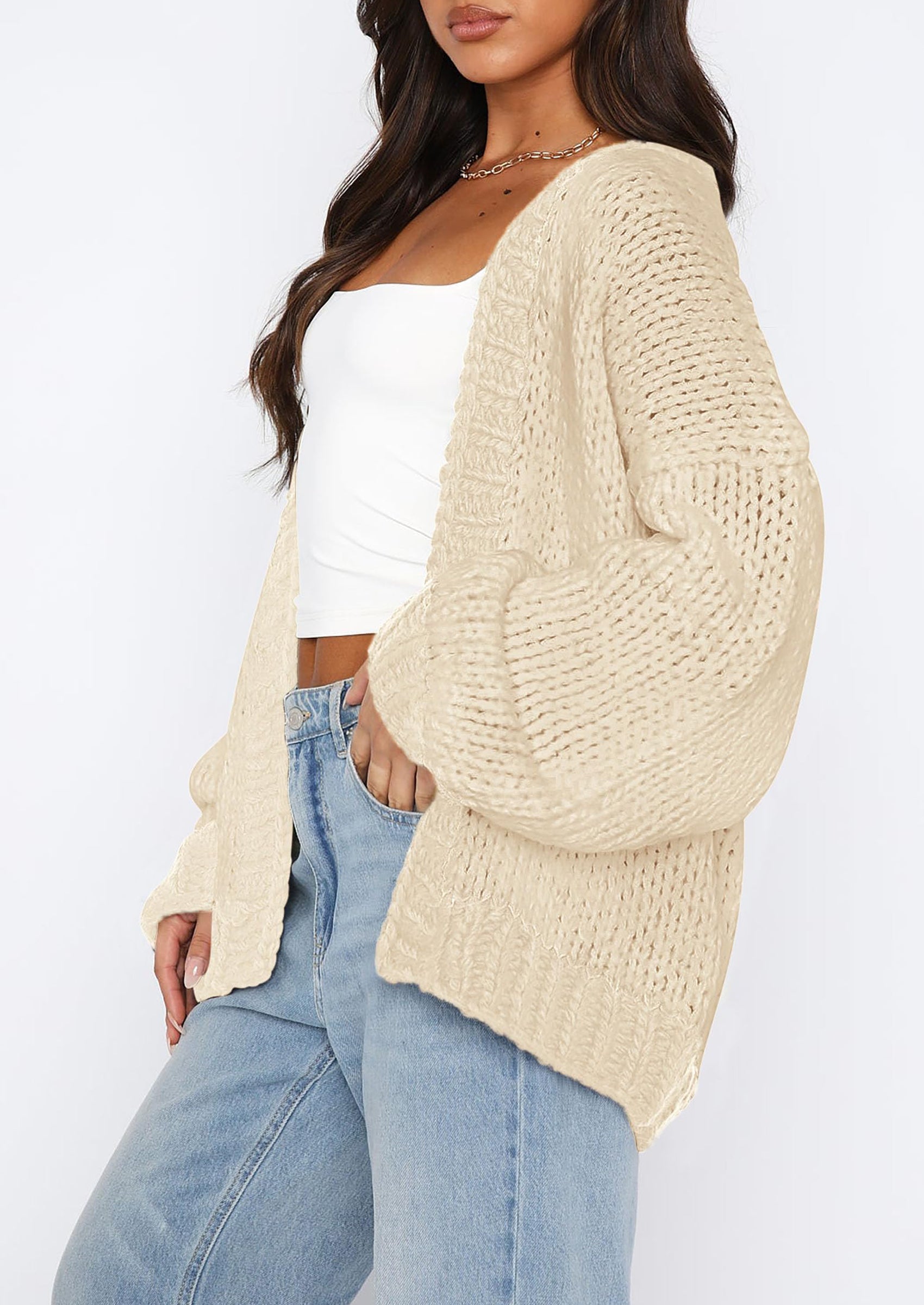 PRETTYGARDEN Cardigan Sweaters for Women Trendy Fall Fashion Long Sleeve Chunky Knit Cardigans Winter Clothing Outfits