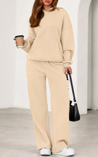 PRETTYGARDEN Women's 2 Piece Outfits Fall Sweatsuits Oversized Hoodies Wide Leg Sweatpants Tracksuits Lounge Matching Sets PRETTYGARDEN