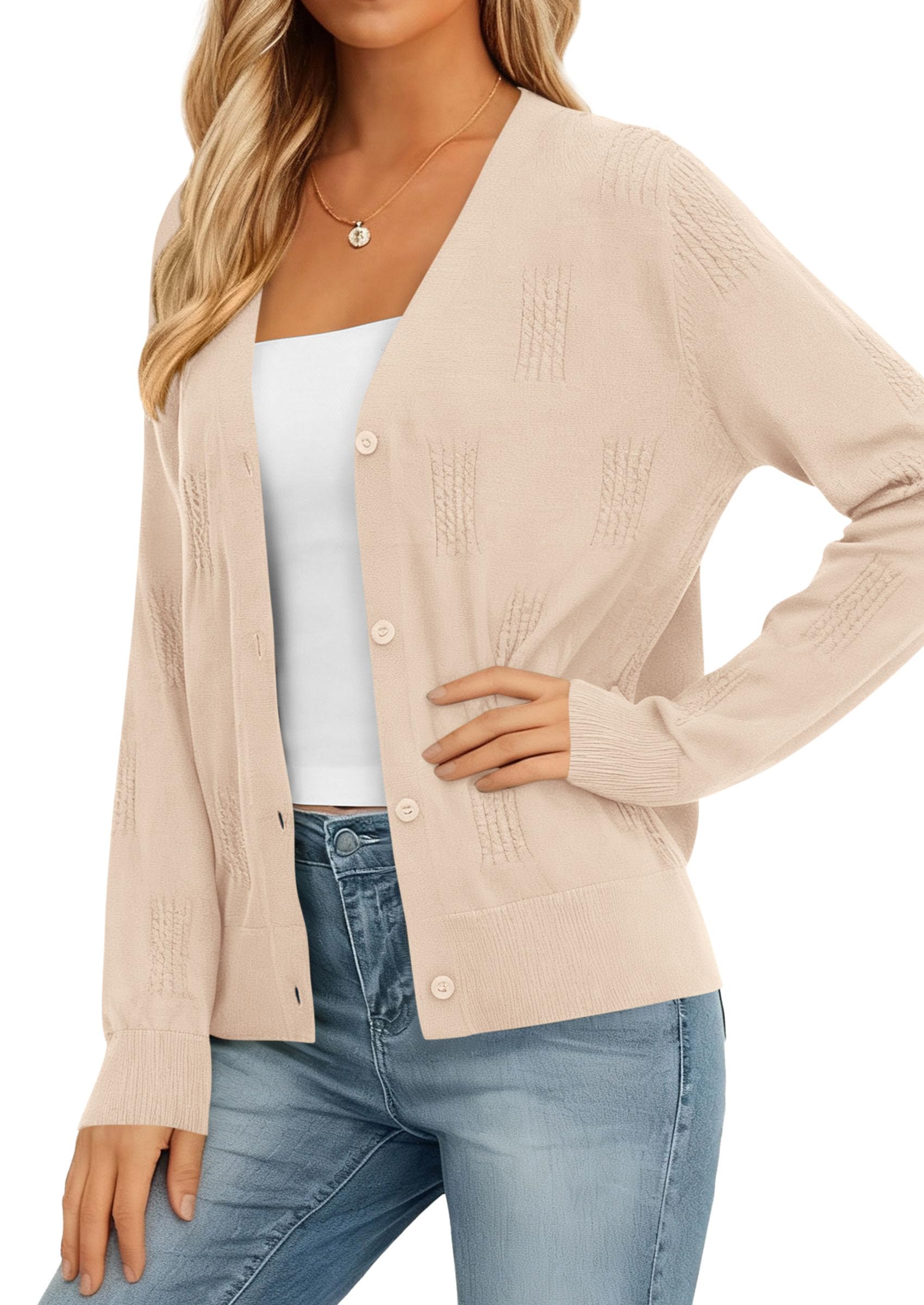 PRETTYGARDEN Women's Soft Winter Cardigan Sweaters Lightweight Knit Button Up Shrug Fall Sweater Tops PRETTYGARDEN