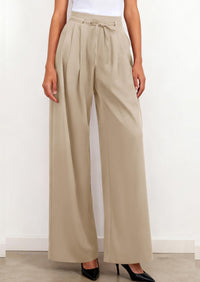PRETTYGARDEN Women Wide Leg Pants Business Casual Elastic Waist Work Trousers Dressy Pants with Pockets PRETTYGARDEN