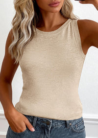 PRETTYGARDEN Tank Top for Women Summer Sleeveless Sweater Tops Spring Business Casual Work Shirts Ribbed Knit Blouses PRETTYGARDEN