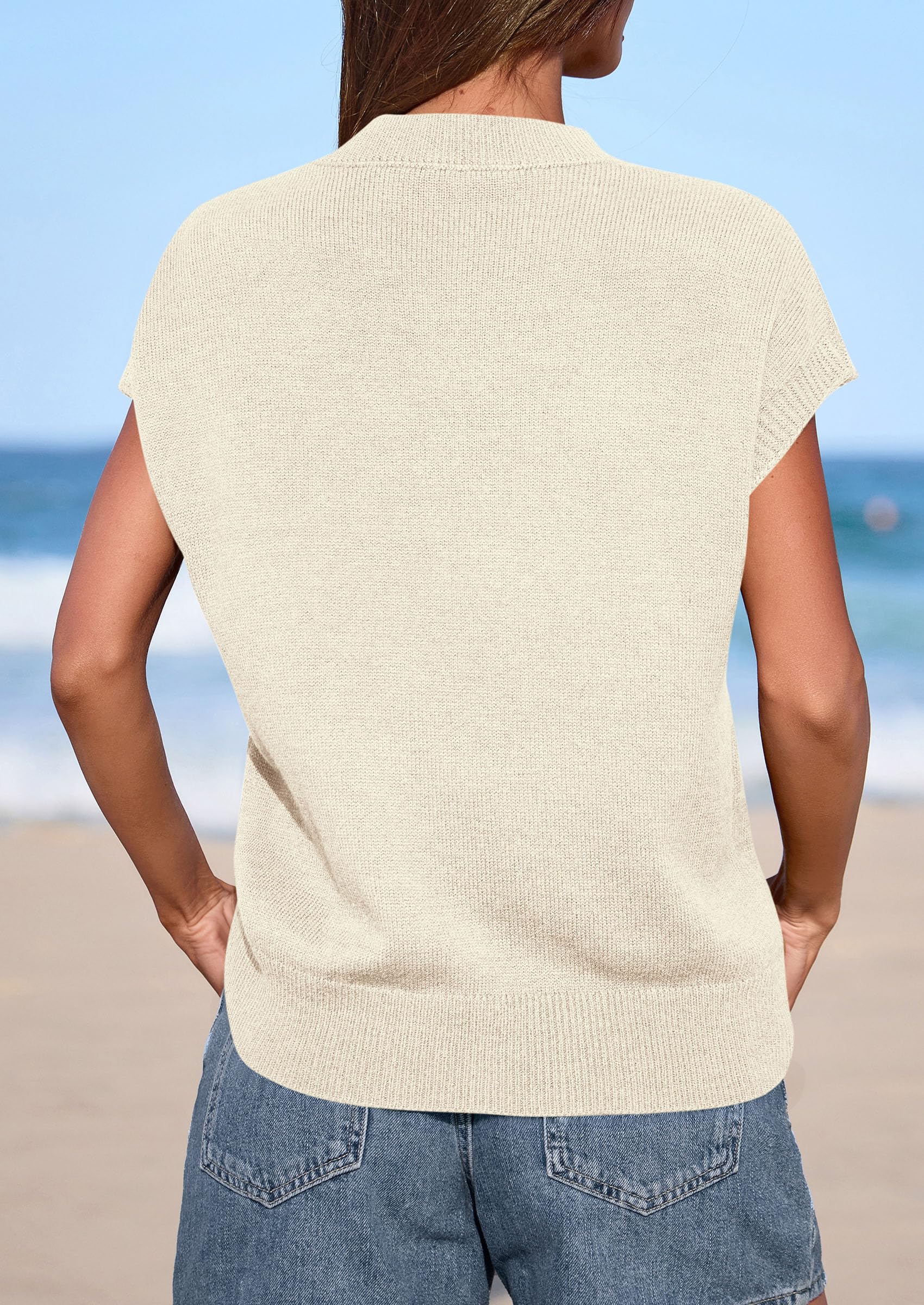 PRETTYGARDEN Women's Spring Sweater Vest Trendy Flower Knit Short Sleeve Cute Pullover Tank Tops Summer Fashion Clothing PRETTYGARDEN