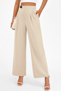 Women's Wide Leg Pants Dressy High Waisted Business Casual Work Office Suit Palazzo Pant Trousers