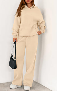 PRETTYGARDEN Women's 2 Piece Outfits Fall Sweatsuits Oversized Hoodies Wide Leg Sweatpants Tracksuits Lounge Matching Sets PRETTYGARDEN