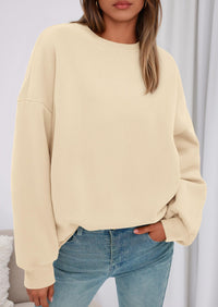 PRETTYGARDEN Sweatshirts for Women Oversized Crewneck Fleece Pullover Long Sleeve Tops Comfy Fall Winter Fashion Outfits