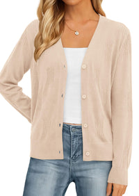 PRETTYGARDEN Women's Soft Winter Cardigan Sweaters Lightweight Knit Button Up Shrug Fall Sweater Tops PRETTYGARDEN