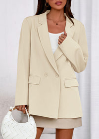 PRETTYGARDEN Fall Blazers for Women Business Casual Long Sleeve Lapel Pockets Dressy Suit Jackets Work Office Clothes PRETTYGARDEN