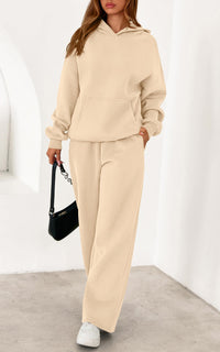 PRETTYGARDEN Women's 2 Piece Outfits Fall Sweatsuits Oversized Hoodies Wide Leg Sweatpants Tracksuits Lounge Matching Sets PRETTYGARDEN