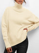 Fall Turtleneck Sweater Long Sleeve Oversized Chunky Knitted Pullover Sweaters Basic Casual Tops Blouse