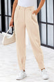 Summer High Waisted Ankle Length Trouser Slacks With Pockets