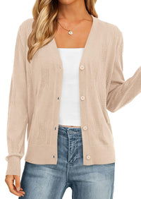 PRETTYGARDEN Women's Soft Winter Cardigan Sweaters Lightweight Knit Button Up Shrug Fall Sweater Tops PRETTYGARDEN