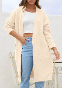 PRETTYGARDEN Fall Long Sleeve Cardigan Sweaters for Women Trendy Winter Open Front Loose Knitted Cardigans with Pockets