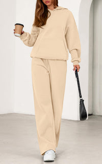 PRETTYGARDEN Women's 2 Piece Outfits Fall Sweatsuits Oversized Hoodies Wide Leg Sweatpants Tracksuits Lounge Matching Sets PRETTYGARDEN