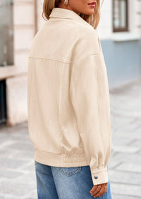 PRETTYGARDEN Women's Faux Suede Motorcycle Jacket Trendy Fall Fashion Oversized Zip Up Coats Winter Clothes Outerwear