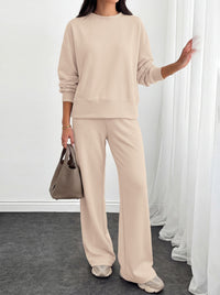 PRETTYGARDEN Womens 2 Piece Outfits Fall Sweatsuits Matching Lounge Sets  | Crewneck Long Sleeve Sweatshirt, Wide Leg Pants Sets with Pockets & Drawstring, Casual Tracksuit, Travel Airport Outfits 2026