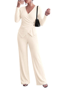 PRETTYGARDEN Women Fall 2 Piece LoungeWear Pant Sets