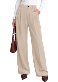 PRETTYGARDEN Women's Dress Pants Wide Leg Flowy Trousers | High Waisted Palazzo Pants, Pleated Front, Side Pockets, Work Office Wear, Business Casual Outfits, Fall Fashion Clothing