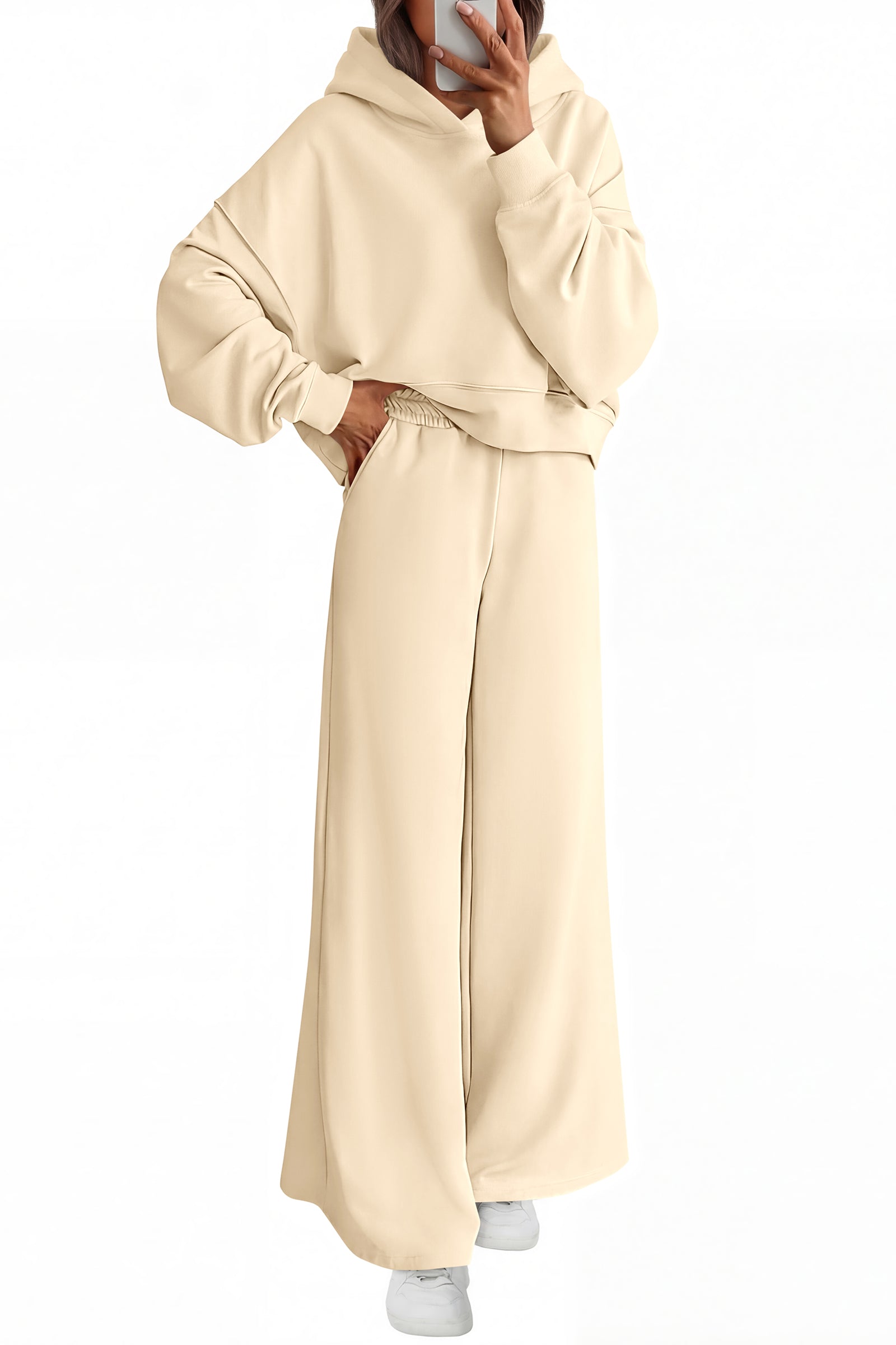 PRETTYGARDEN Women 2 Piece Lounge Sets Long Sleeve Hoodies Wide Leg Sweatpants Sweatsuits Workout Set Fall Outfits 2026