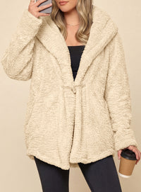 PRETTYGARDEN Women's Winter Warm Coats Hooded Faux Fur Sherpa Jacket  Fuzzy Fleece, Thumb Holes, Long Sleeve Pockets, Teddy Bear Jackets, Trendy Casual Fall Clothes, Holiday Going Out Outfits