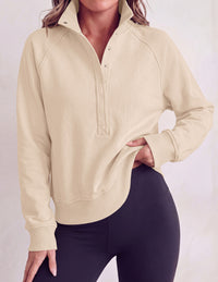 PRETTYGARDEN Women's Fall Trendy Oversized Sweatshirts | Comfy Ribbed Fabric, Raglan Long Sleeve Collared; Button Up Henley Pullover Blouse, Casual Workout Tops, Y2K Fashion Clothing