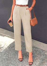 PRETTYGARDEN Womens Dress Pants Summer 2026 Work Clothes Tapered High Waisted Trousers Slacks Pockets Business Casual Outfits