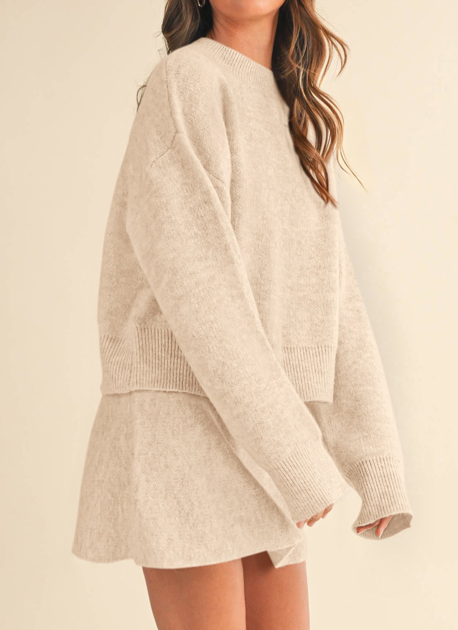 PRETTYGARDEN 2 Piece Sets For Women Sweater Mini Skirt Set
