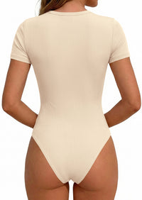 PRETTYGARDEN Body Suits for Womens Summer Tops 2026 Casual Short Sleeve Ribbed Fitted Basic Tee Shirts Spring Fashion Clothes PRETTYGARDEN