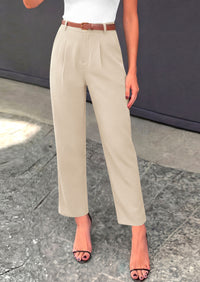 PRETTYGARDEN Womens Dress Pants Summer 2026 Work Clothes Tapered High Waisted Trousers Slacks Pockets Business Casual Outfits