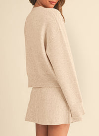 PRETTYGARDEN 2 Piece Sets For Women Sweater Mini Skirt Set