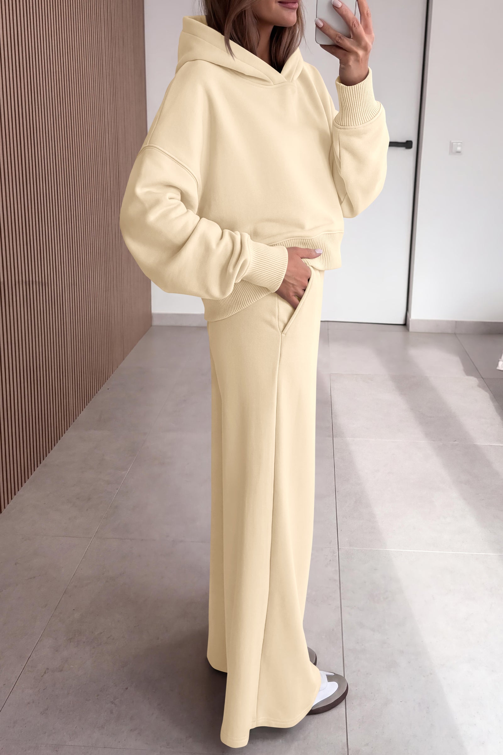 PRETTYGARDEN Women 2 Piece Lounge Sets Long Sleeve Hoodies Wide Leg Sweatpants Sweatsuits Workout Set Fall Outfits 2026