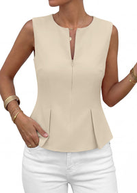 PRETTYGARDEN Women's 2026 Summer Vest Tops Business Casual Going Out Outfits Sleeveless Zip Up Dressy Tank Top Suit Waistcoat PRETTYGARDEN