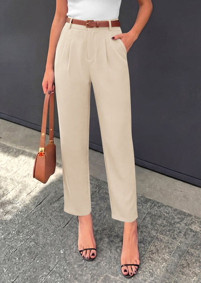 PRETTYGARDEN Womens Dress Pants Summer 2026 Work Clothes Tapered High Waisted Trousers Slacks Pockets Business Casual Outfits