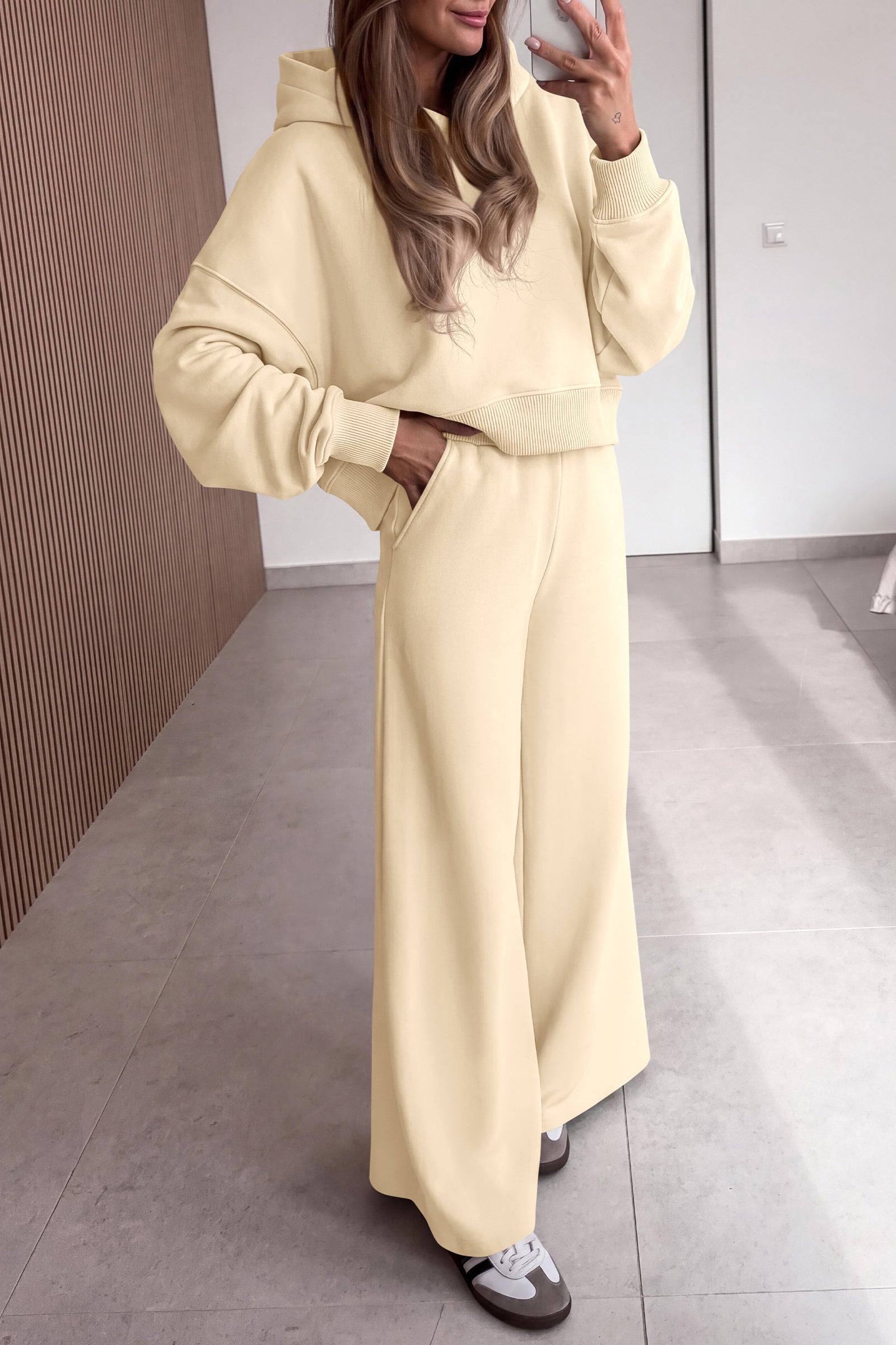 PRETTYGARDEN Women 2 Piece Lounge Sets Long Sleeve Hoodies Wide Leg Sweatpants Sweatsuits Workout Set Fall Outfits 2026