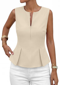 PRETTYGARDEN Women's 2026 Summer Vest Tops Business Casual Going Out Outfits Sleeveless Zip Up Dressy Tank Top Suit Waistcoat PRETTYGARDEN