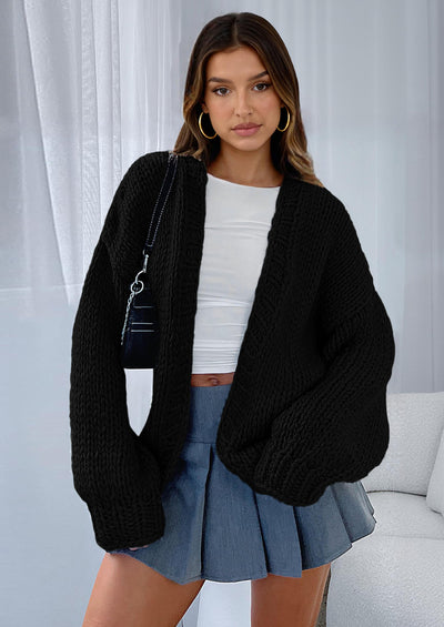 PRETTYGARDEN Cardigan Sweaters for Women Trendy Fall Fashion Long Sleeve Chunky Knit Cardigans Winter Clothing Outfits