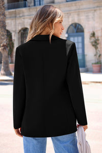 Women's 2024 Fall Business Casual Blazers Long Sleeve Notch Lapel Trendy Work Office Blazer Jackets Outerwear