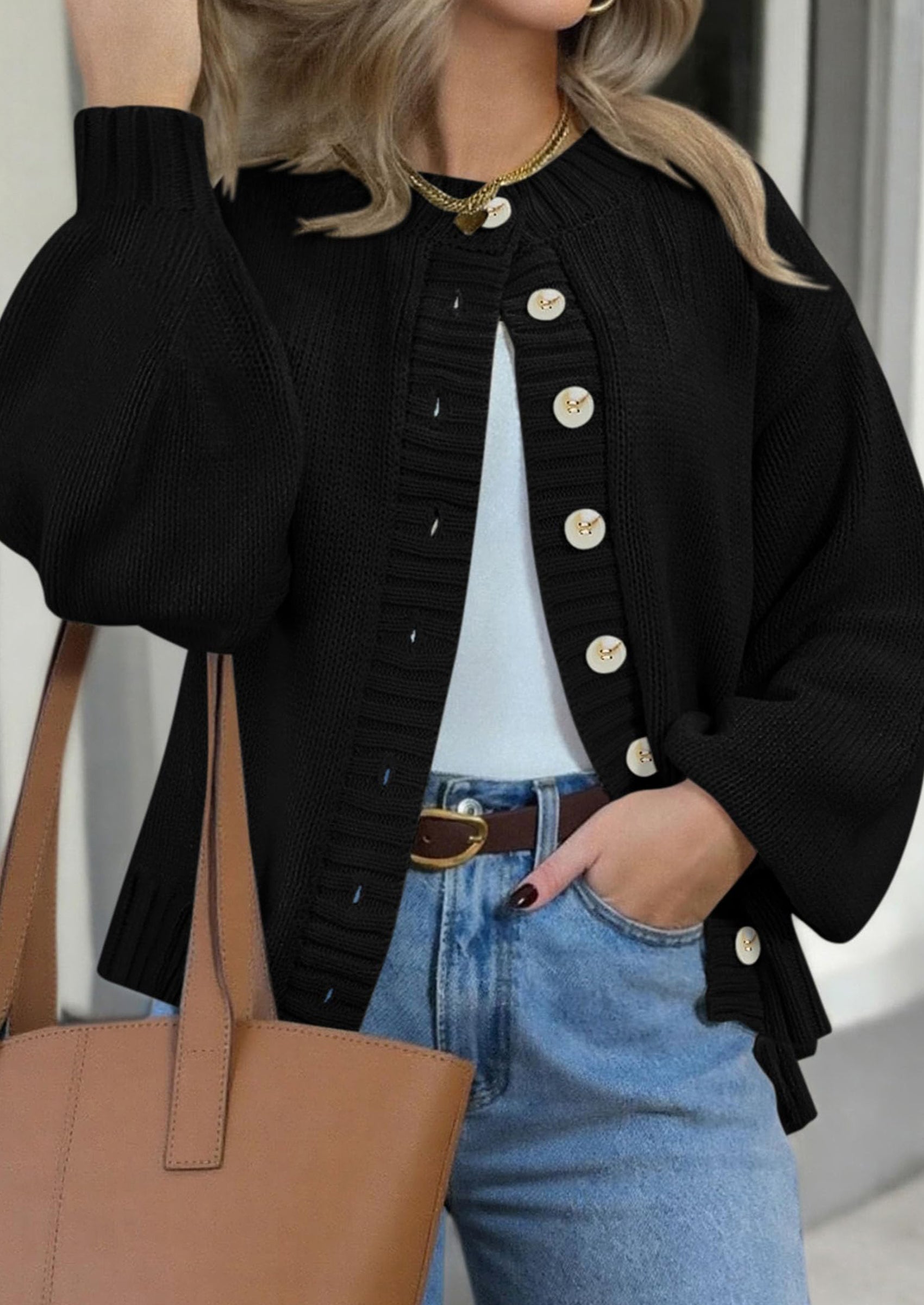 PRETTYGARDEN Women's Winter Cardigan Sweaters Trendy Chunky Knit Long Sleeve Button Up Casual Warm Fall Jackets Coats