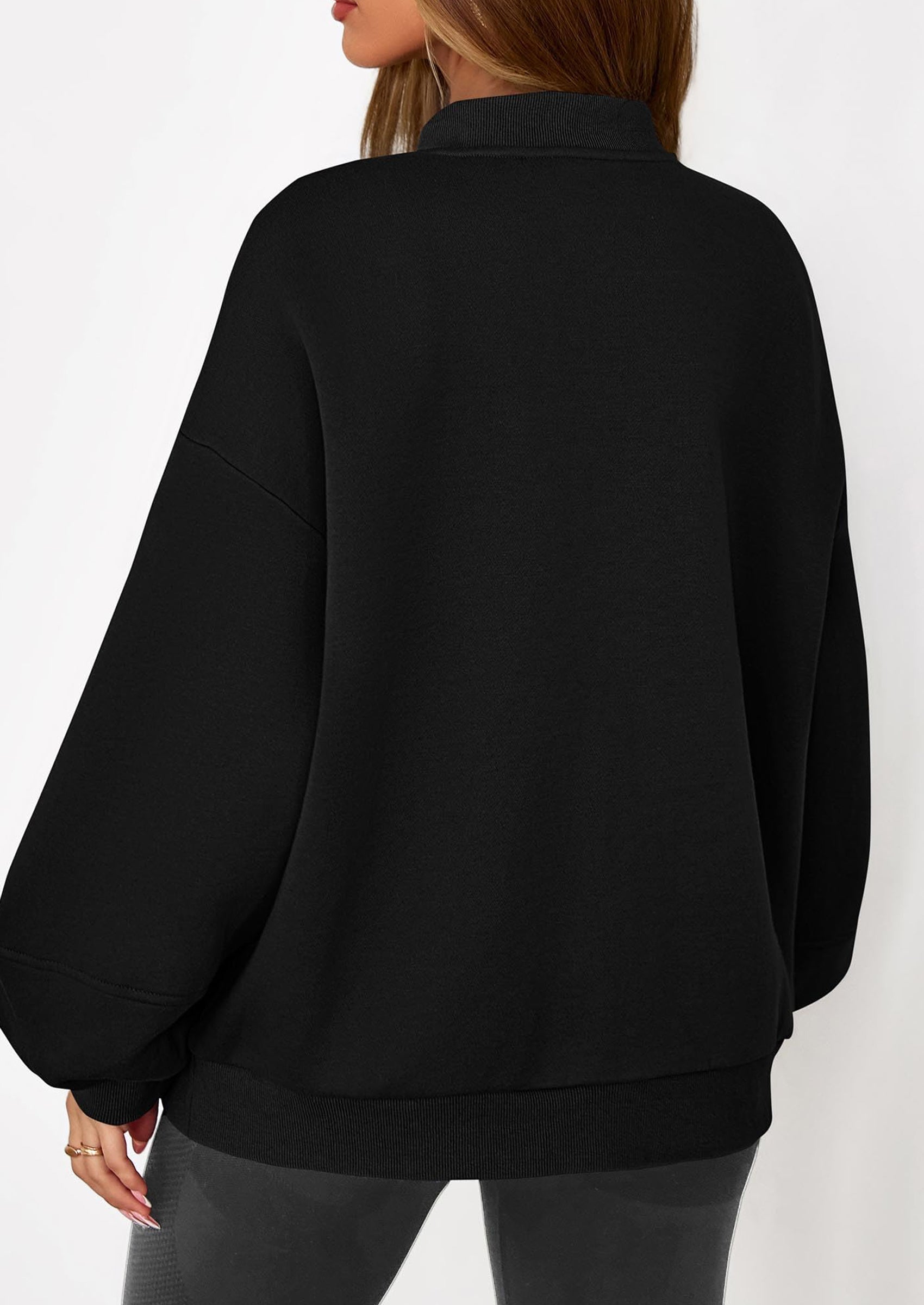 KIRUNDO Oversized Sweatshirt for Women Zip Up Bomber Jacket Fall Fashion Casual Long Sleeve Outerwear Winter Outfits PRETTYGARDEN