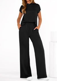 PRETTYGARDEN Womens 2 Piece Outfits Casual Cap Sleeve Lounge Set Summer Tracksuits Matching Sets Beach Fashion Travel Clothes PRETTYGARDEN