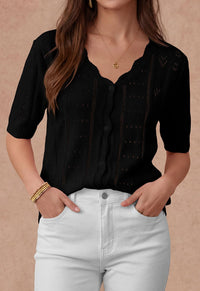 PRETTYGARDEN Womens Short Sleeve Crochet Knit Sweater Spring Fashion Button Down Lightweight Cardigans Summer Tops PRETTYGARDEN