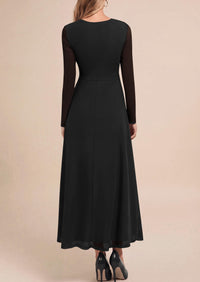 PRETTYGARDEN Women's Flowy Maxi Mesh Fall Cocktail Wedding Guest Dresses