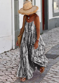 PRETTYGARDEN Women Summer Dresses Spaghetti Strap Scoop Neck Floral Maxi Dress Flowy Boho Long Sundress with Pockets
